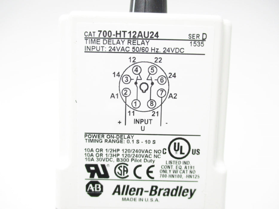 ALLEN BRADLEY 700-HT12AU24 SER. D 24VAC (WH) NSMP