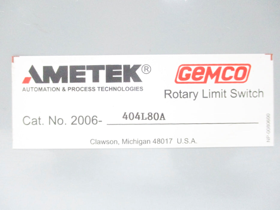 AMETEK 2006-404L80A NSNP