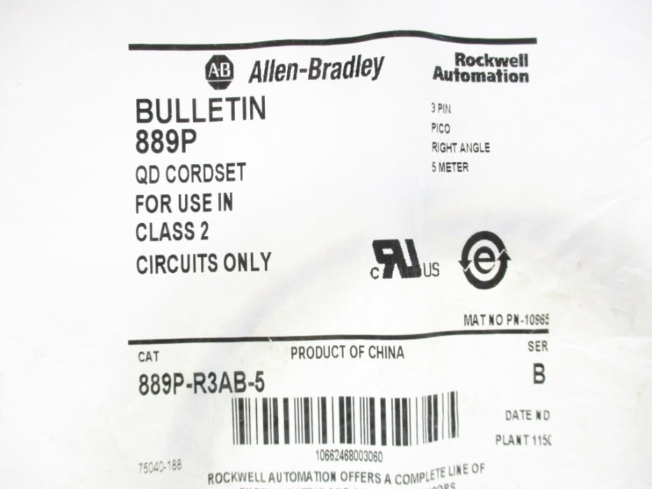 ALLEN BRADLEY 889P-R3AB-5 SER. B NSMP