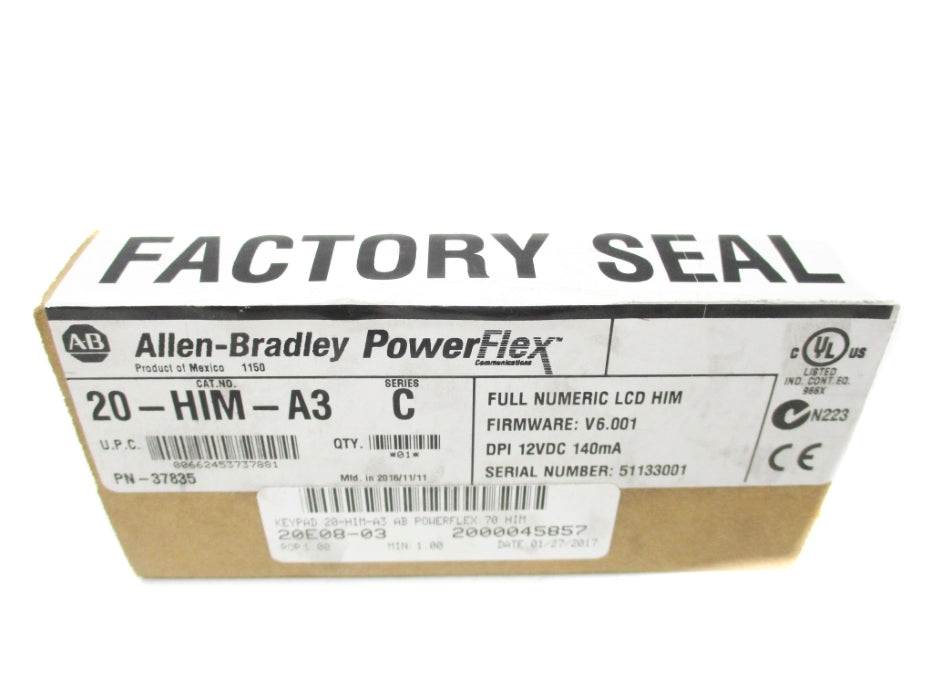 ALLEN BRADLEY 20-HIM-A3 SER. C F/W 6.001 DATE: 2016 NSFS