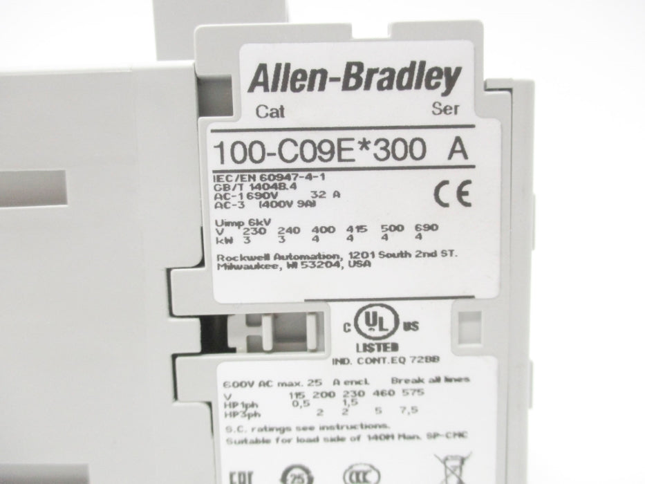 ALLEN BRADLEY 100-C09EJ300 SER. A 24V (BR/WH) NSMP