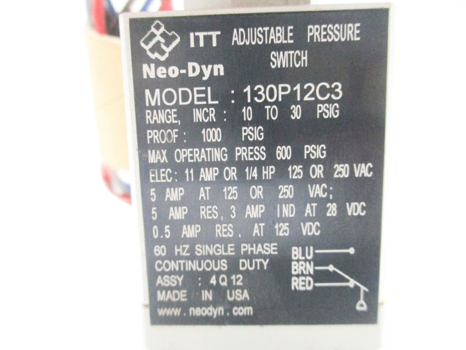 ITT 130P12C3 1000PSIG NSNP