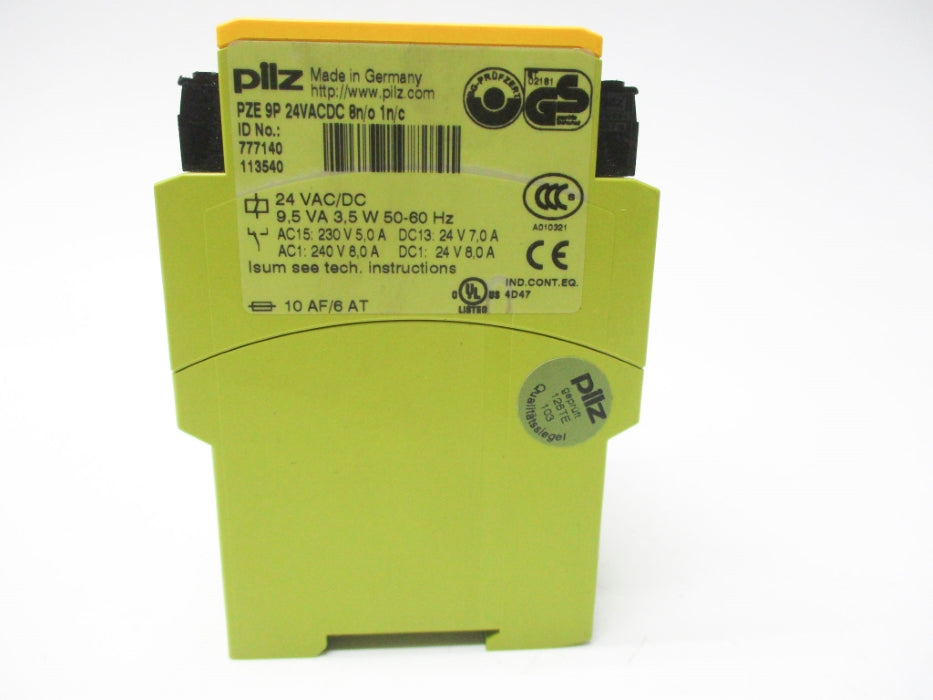 PILZ PZE9P24VACDC8N/O1N/C 777140 24VAC/DC NSMP