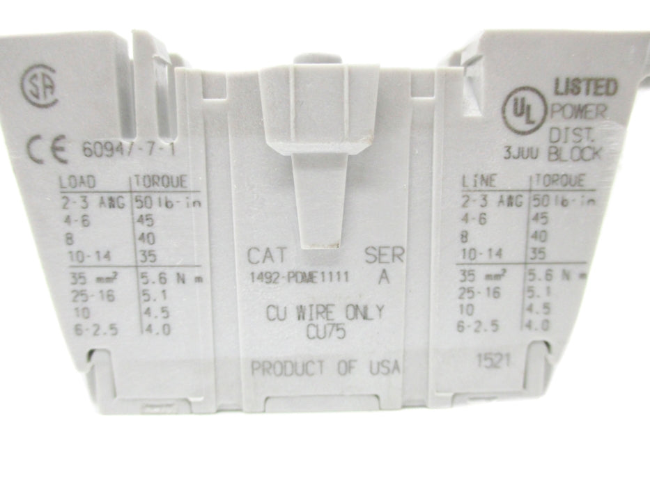 ALLEN BRADLEY 1492-PDME1111 SER. A NSNP