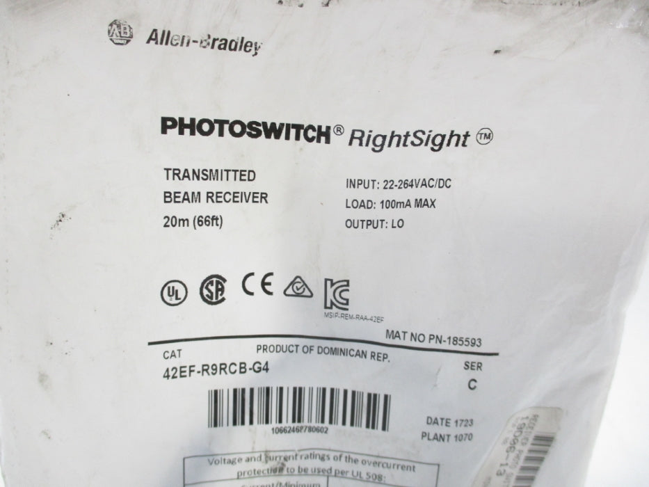 ALLEN BRADLEY 42EF-R9RCB-G4 SER. C NSMP