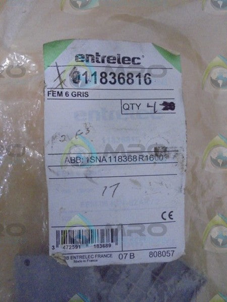 ENTRELEC  011836816  FEM6 GR1S (PKG OF 4)  NSNP