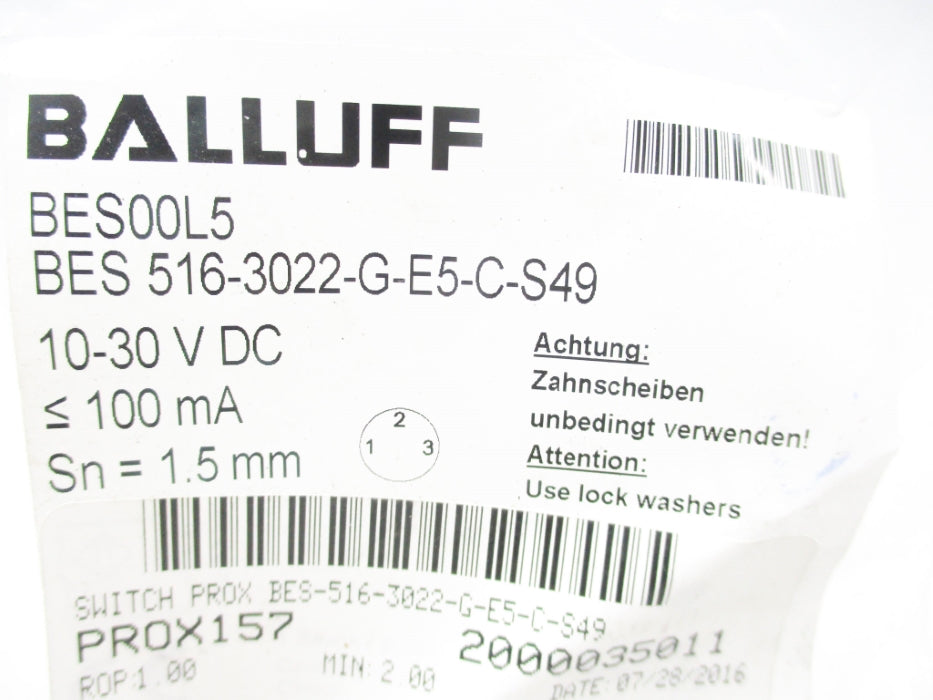 BALLUFF BES516-3022-G-E5-C-S49 BES00L5 NSMP