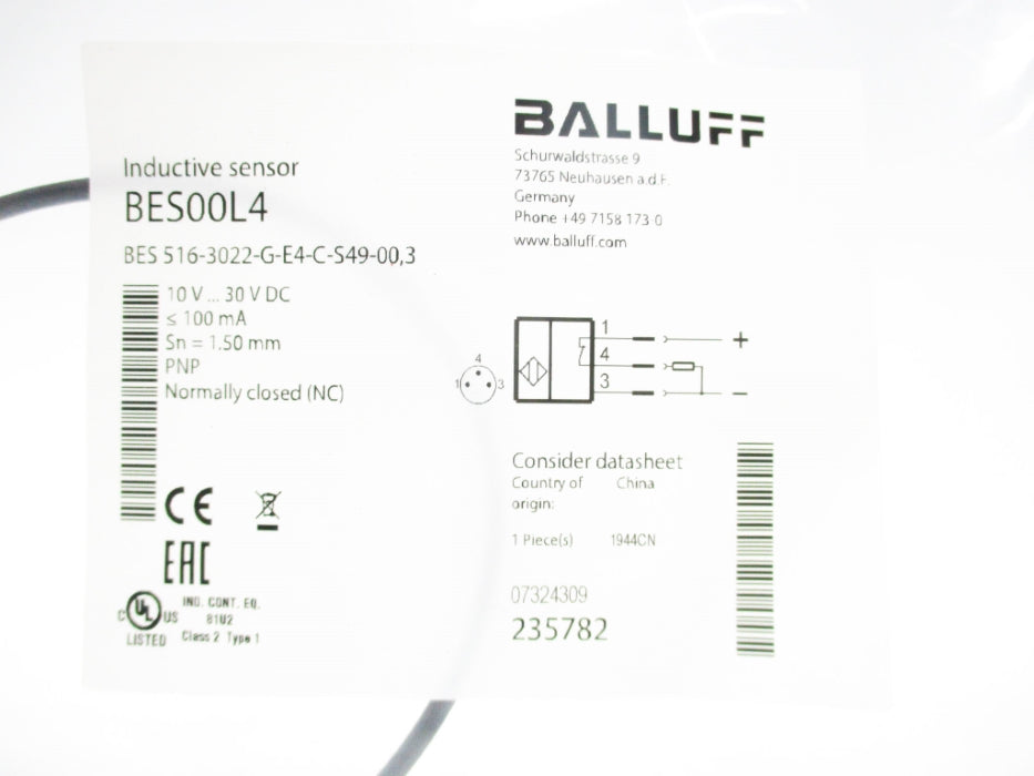 BALLUFF BES00L4 NSMP