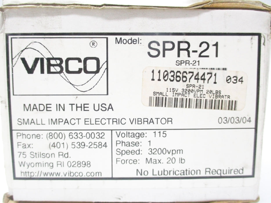 VIBCO SPR-21 NSMP
