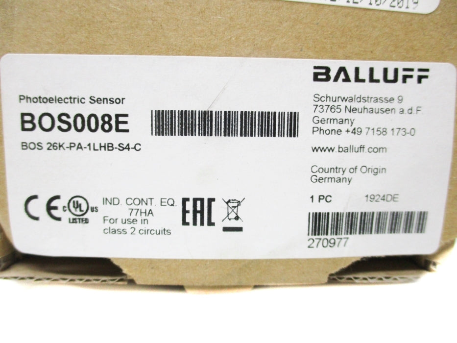 BALLUFF BOS26K-PA-1LHB-S4-C BOS008E 10-30VDC NSMP
