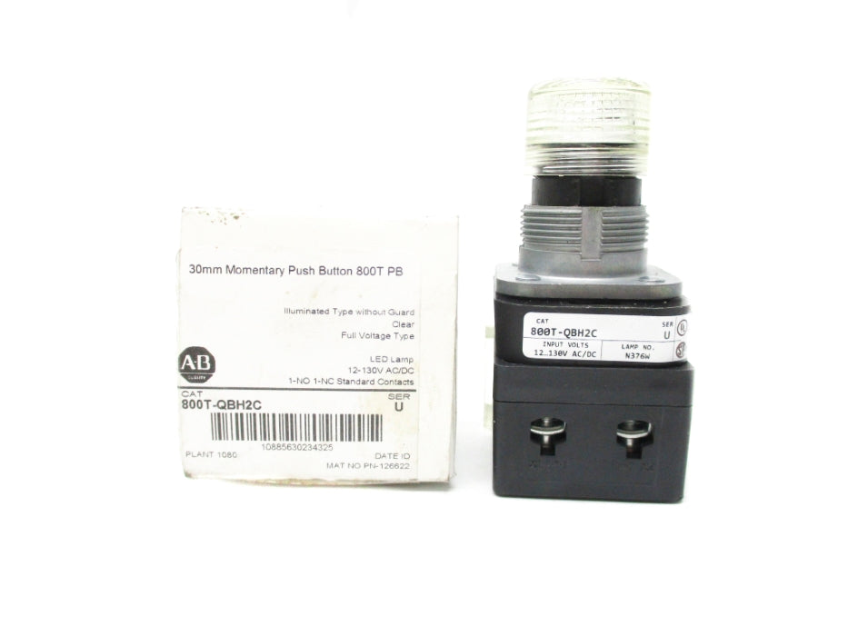 ALLEN BRADLEY 800T-QBH2C SER. U (WH) NSMP