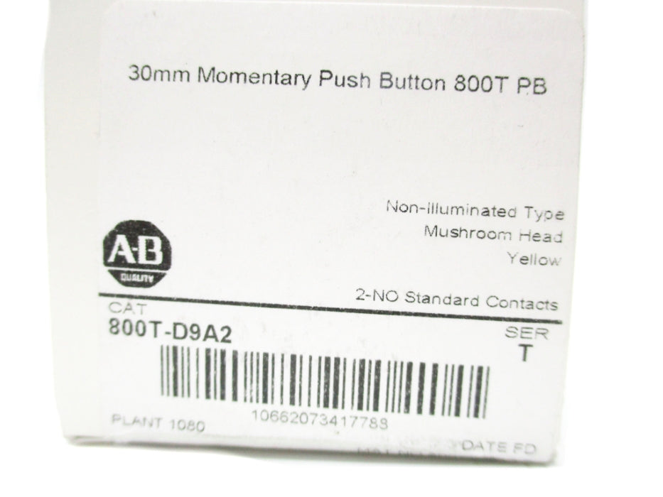 ALLEN BRADLEY 800T-D9A2 SER. T (WH) NSMP