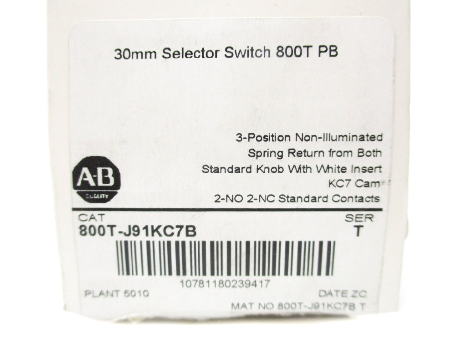 INDUSTRIAL SPARE PART 800T-J91KC7B SER. T (AS PICTURED) (WH) NSMP