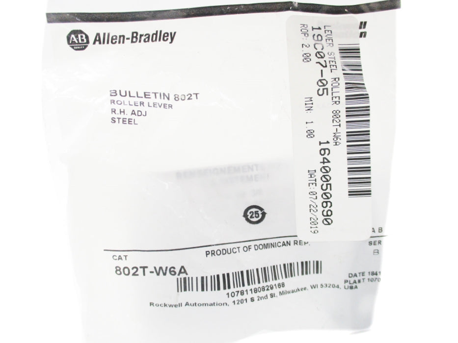 INDUSTRIAL SPARE PART 802T-W6A SER. B 1.5" NSMP