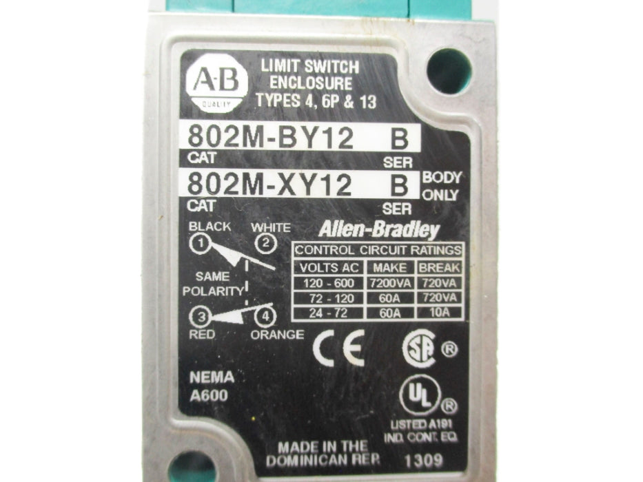 ALLEN BRADLEY 802M-BY12 SER. B (BR/WH) NSMP