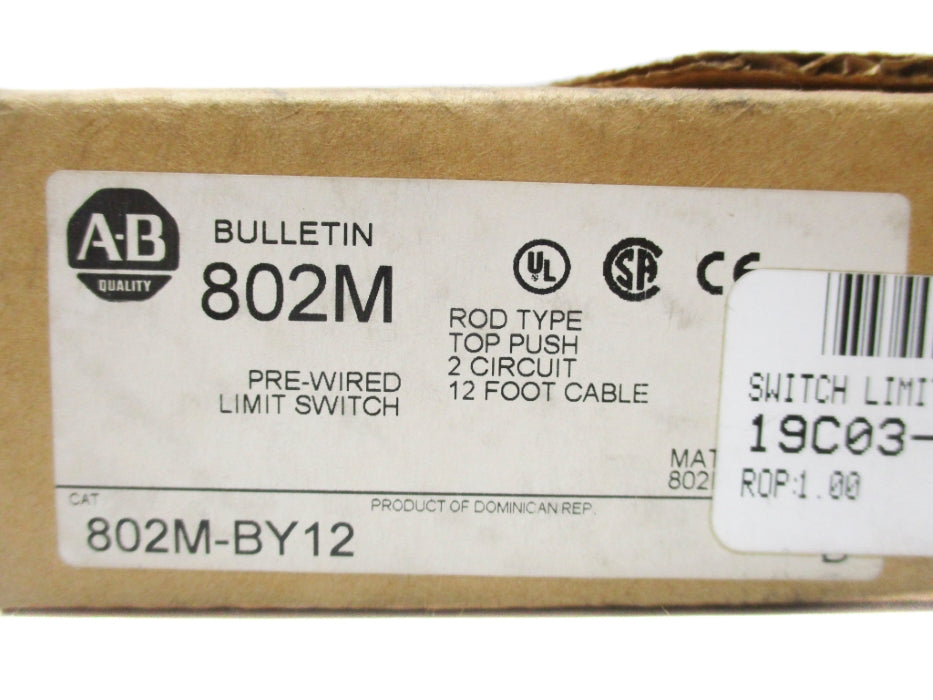 ALLEN BRADLEY 802M-BY12 SER. B (BR/WH) NSMP