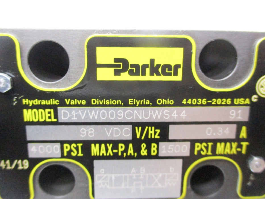 PARKER D1VW009CNUWS44 98VDC 4000PSI NSMP