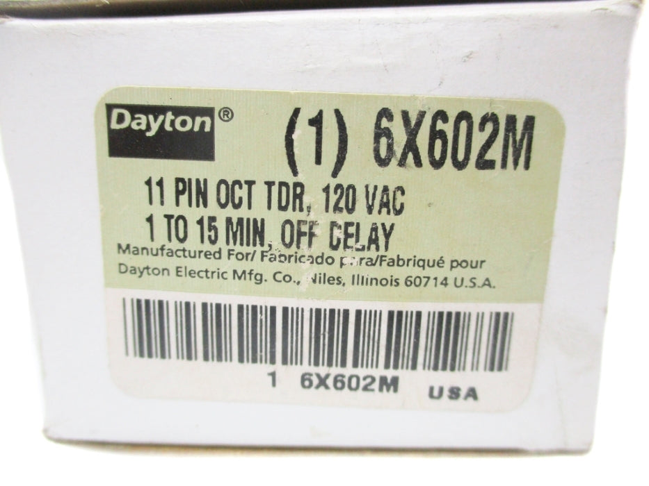 DAYTON 6X602M 120VAC 1-15MIN NSMP