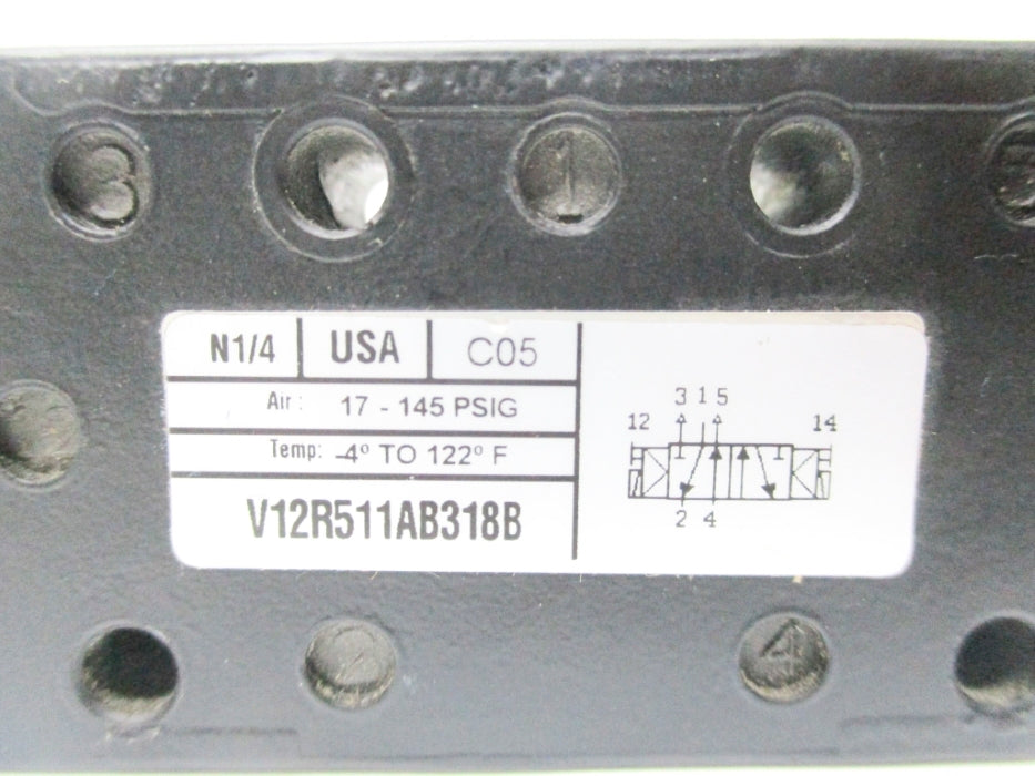 NORGREN V12R511AB318B 110/120V 17-145PSI -4'-122'F NSNP