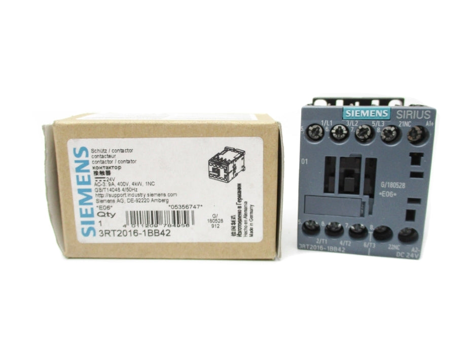 SIEMENS 3RT2016-1BB42 24VDC NSMP