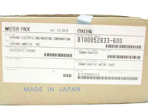 YASKAWA SGMAH-04A1F41 NSMP