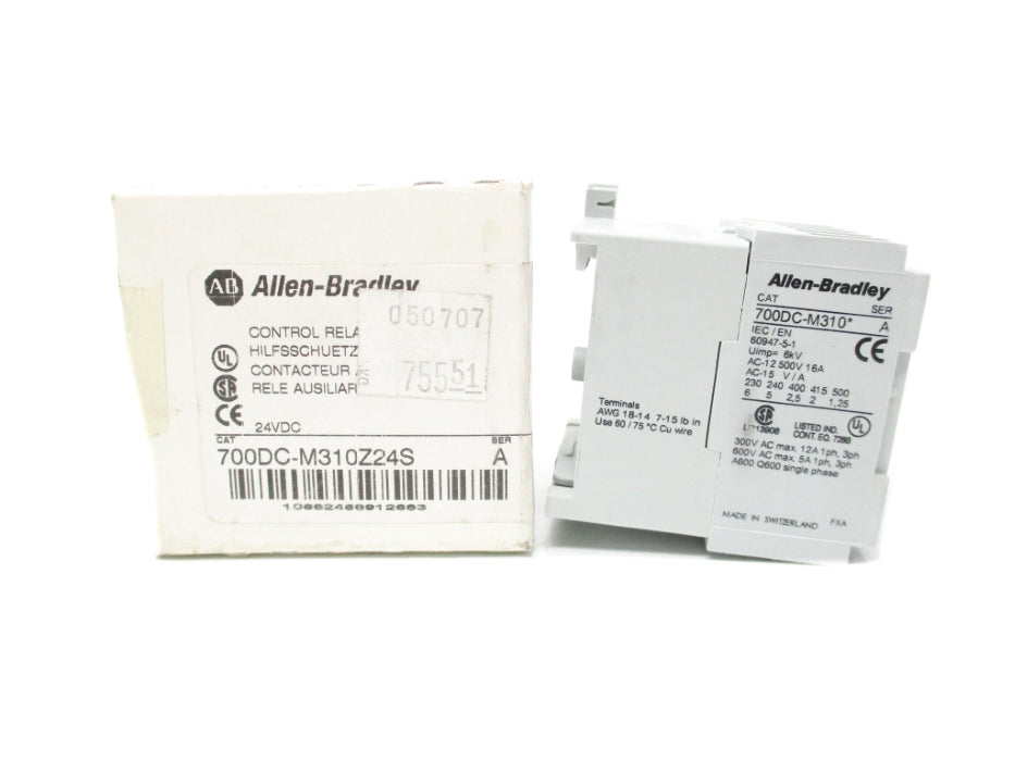 ALLEN BRADLEY 700DC-M310Z24S SER. A 24VDC (WH) NSMP
