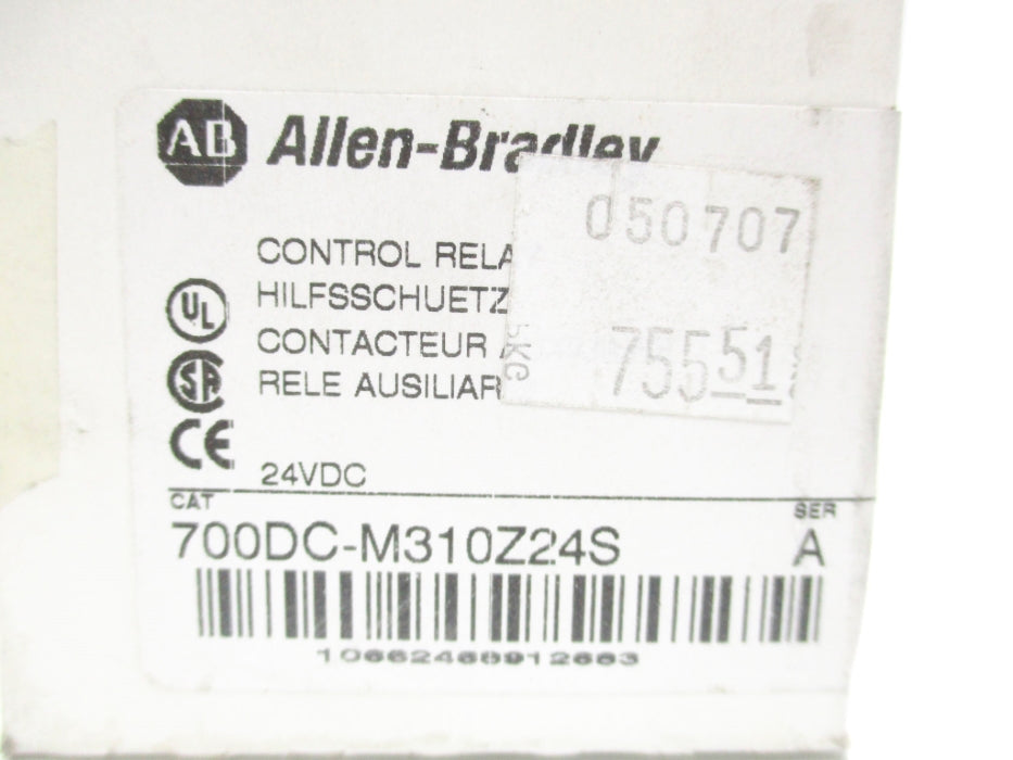 ALLEN BRADLEY 700DC-M310Z24S SER. A 24VDC (WH) NSMP