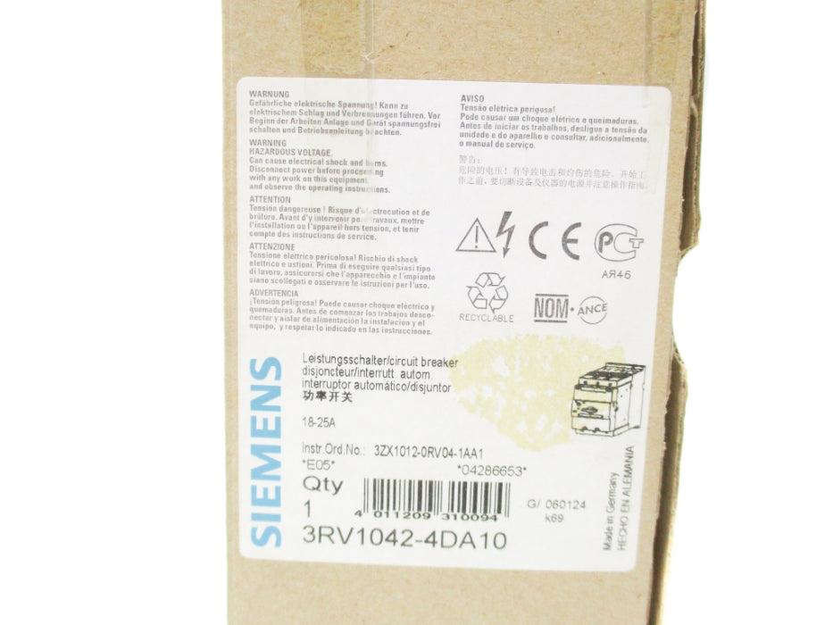 SIEMENS 3RV1042-4DA10 NSMP