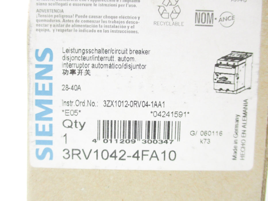 SIEMENS 3RV1042-4FA10 NSMP