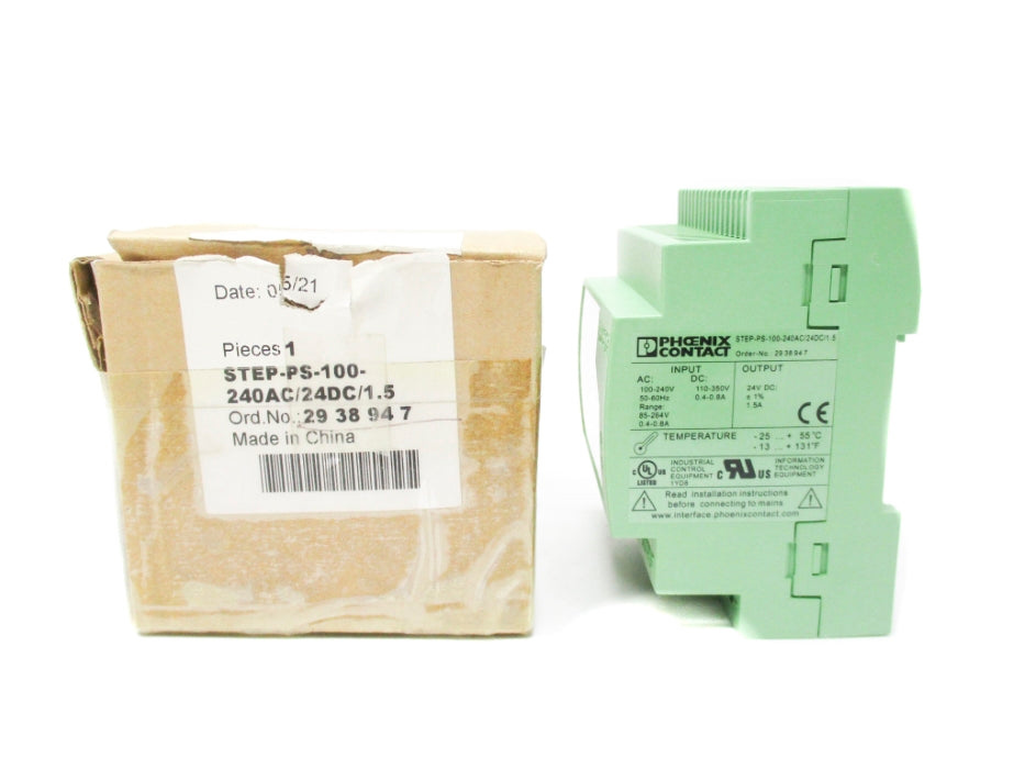 PHOENIX CONTACT STEP-PS-100-240AC/24DC/1.5 NSMP