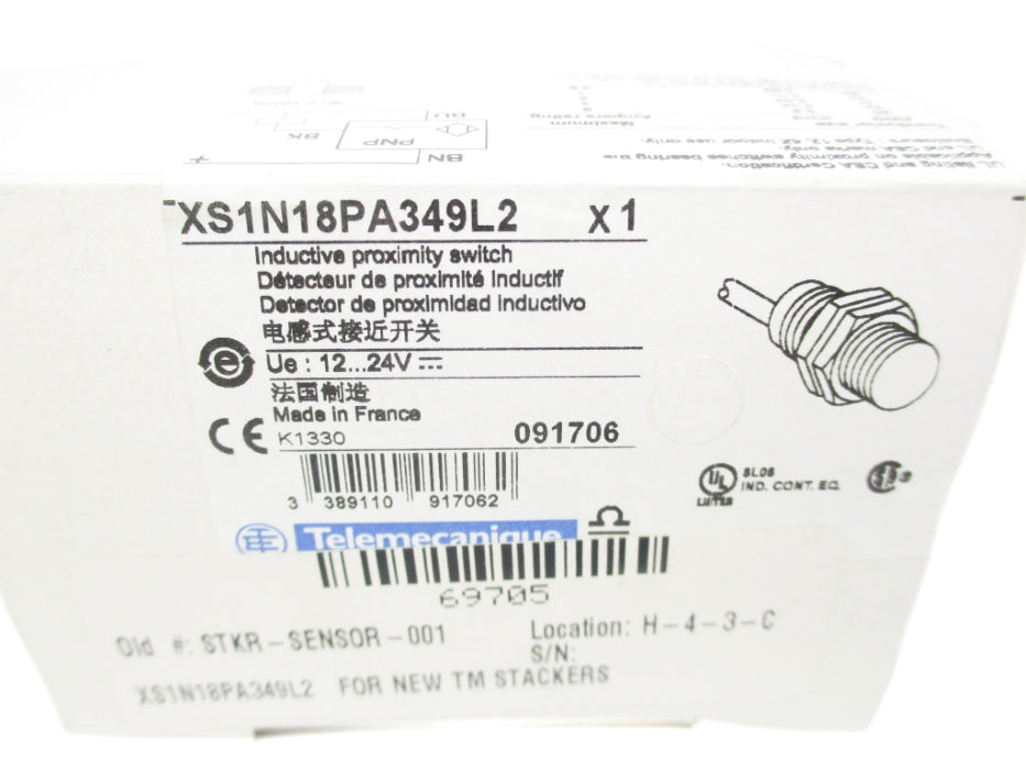 TELEMECANIQUE XS1N18PA349L2 12-24VDC NSMP
