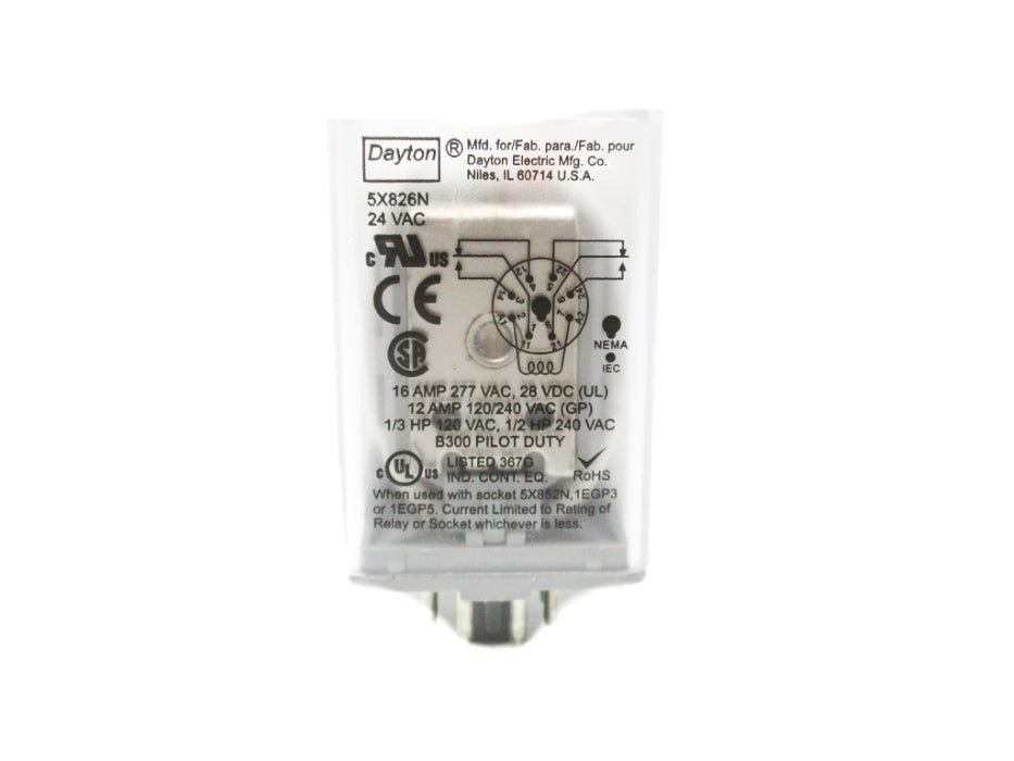 DAYTON 5X826N 24VAC 16A NSNP