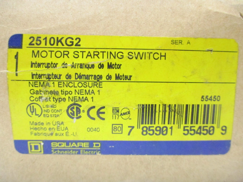 SQUARE D 2510KG2 SER. A  (AS PICTURED) NSMP