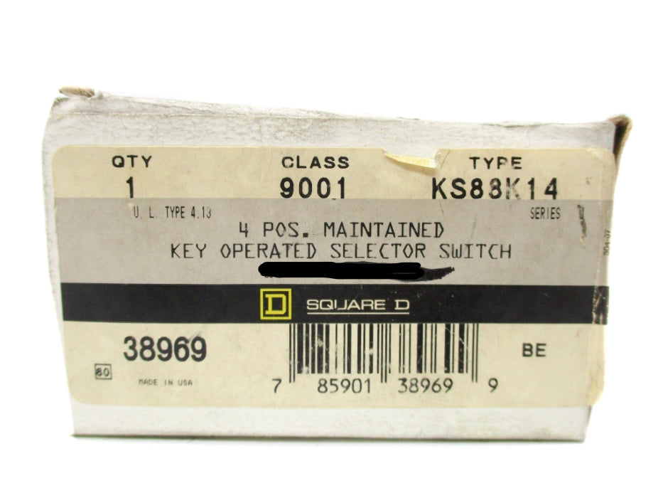 SQUARE D 9001KS88K14 SER. J (NO KEY) NSMP