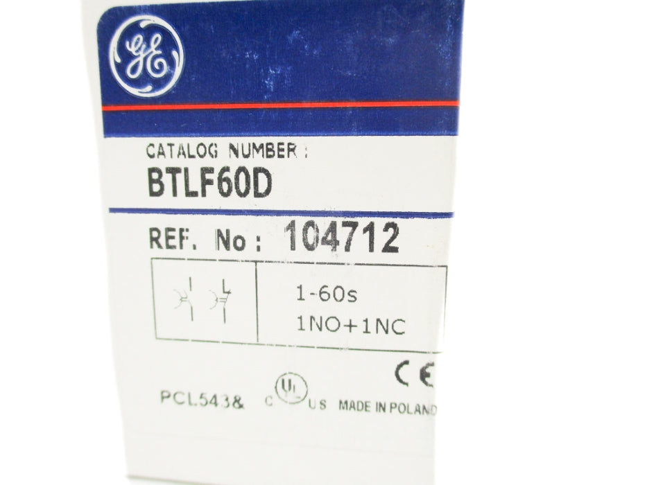 GENERAL ELECTRIC BTLF60D 1-60SEC NSMP