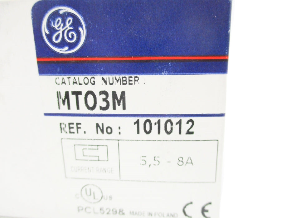 GENERAL ELECTRIC MT03M 5.5-8A NSMP