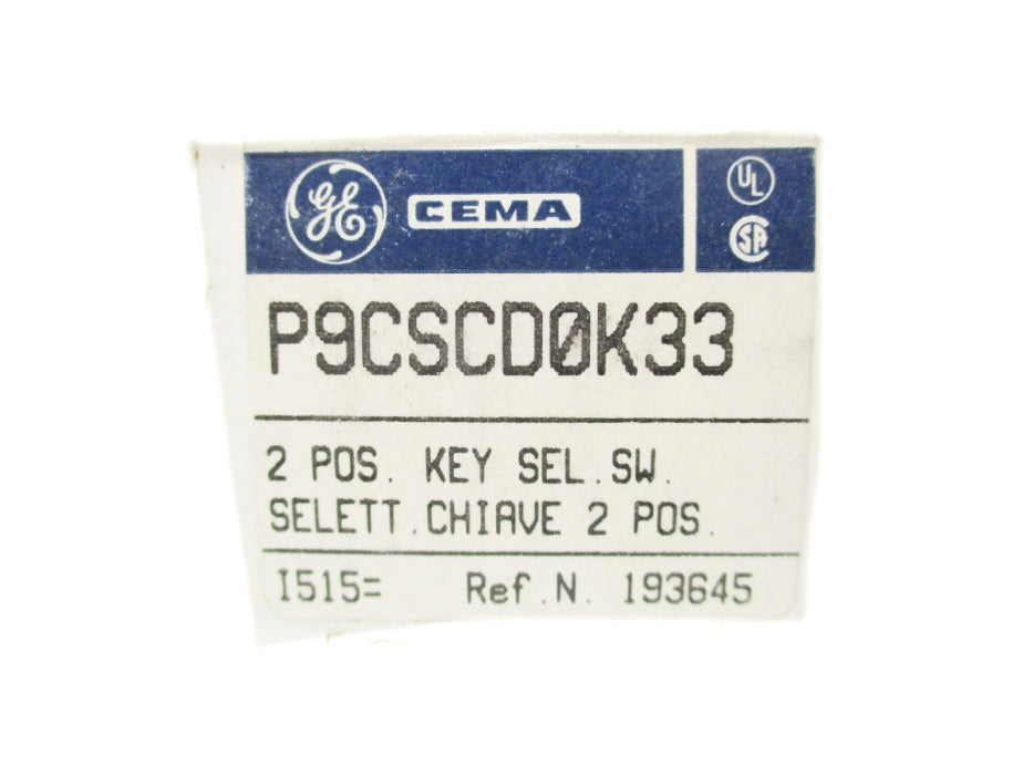 GENERAL ELECTRIC P9CSCD0K33 NSMP