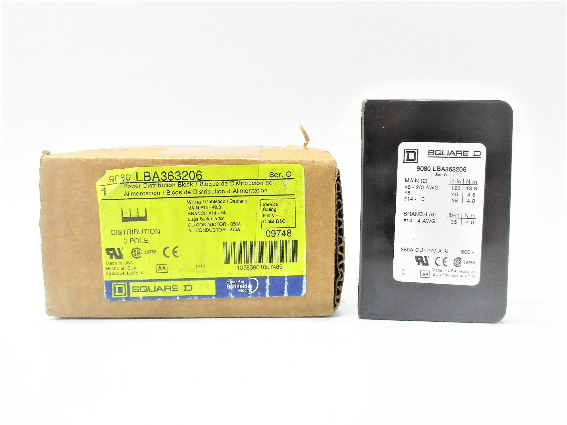 SQUARE D 9080LBA363206 SER. C NSMP