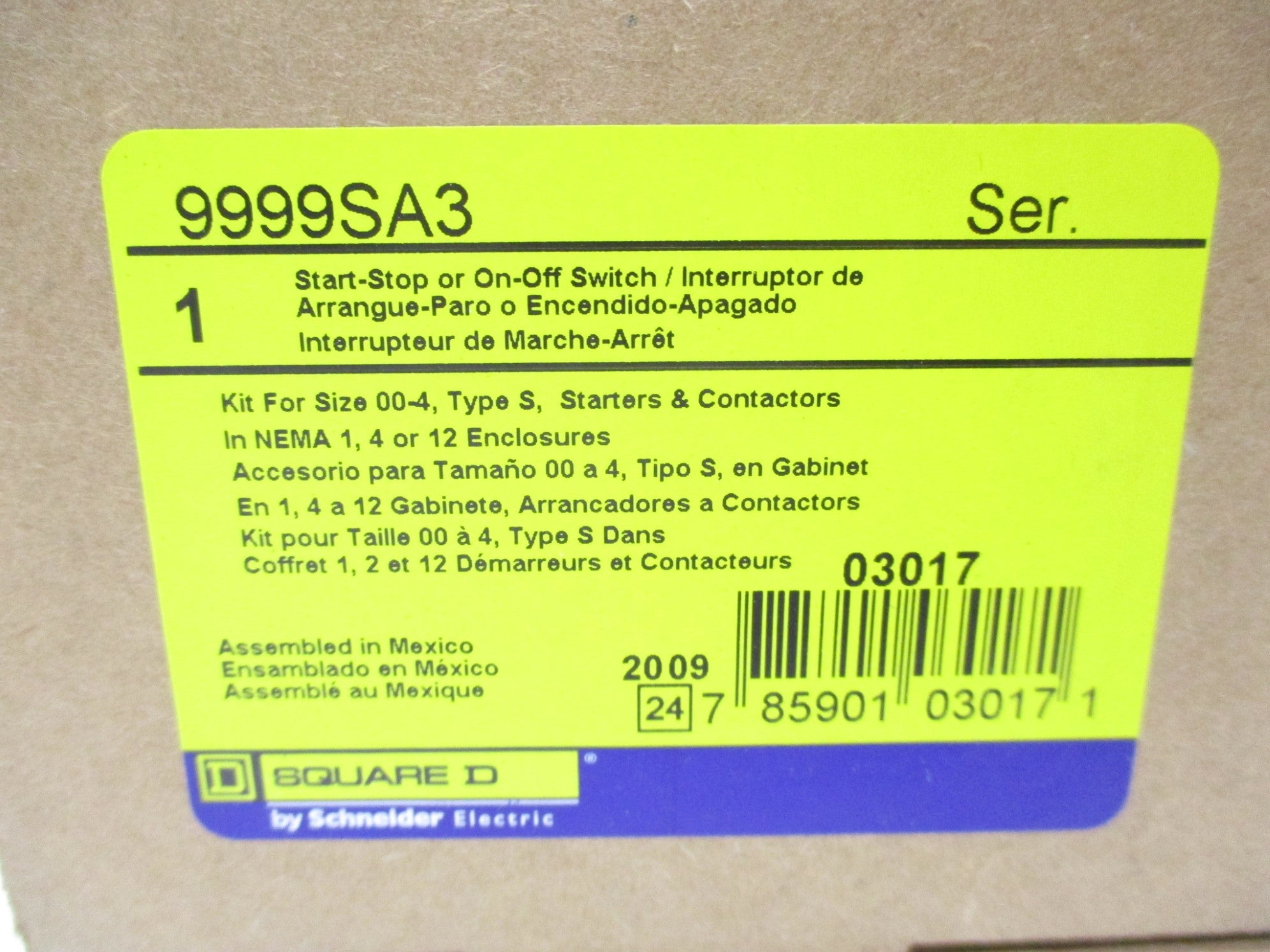 SQUARE D 9999SA3 NSMP