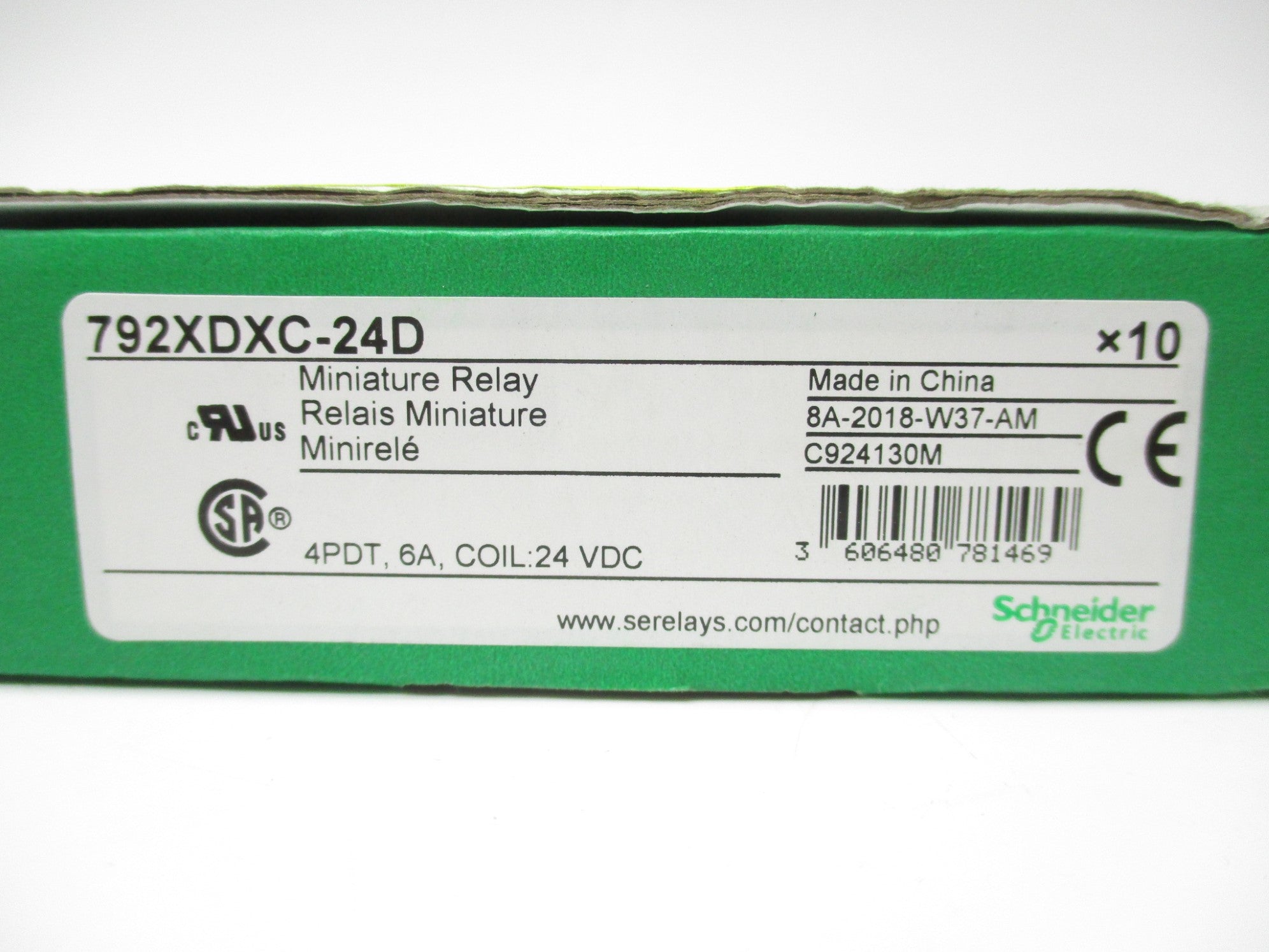 SCHNEIDER ELECTRIC 792XDXC-24D 24VDC (PKG OF 10) NSMP