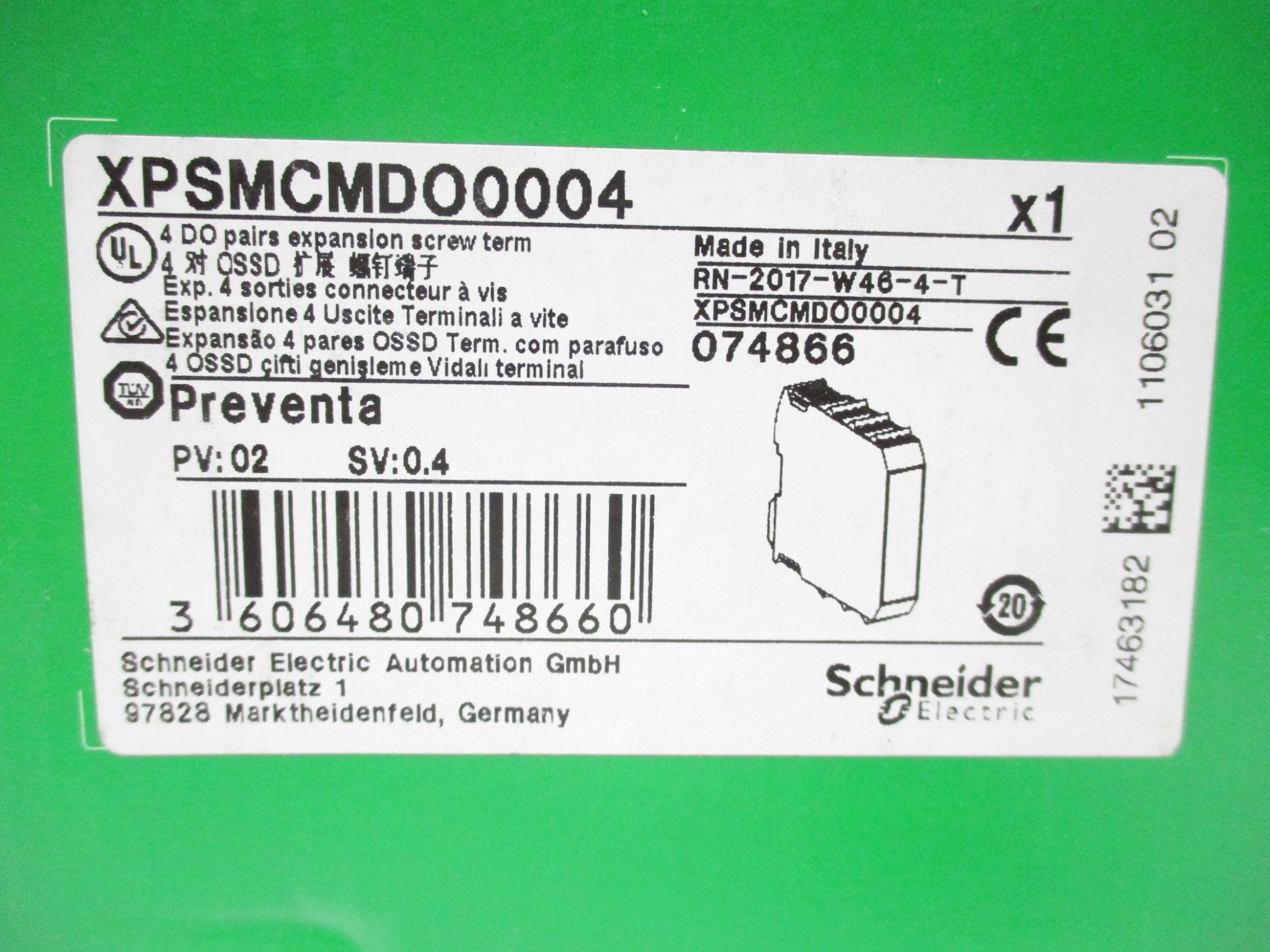 SCHNEIDER ELECTRIC XPSMCMDO0004 NSMP