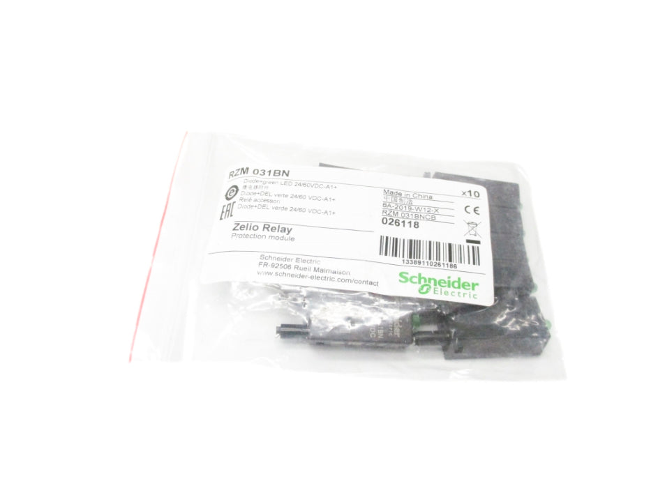 SCHNEIDER ELECTRIC RZM031BN 24/60VDC (PKG OF 10) NSMP