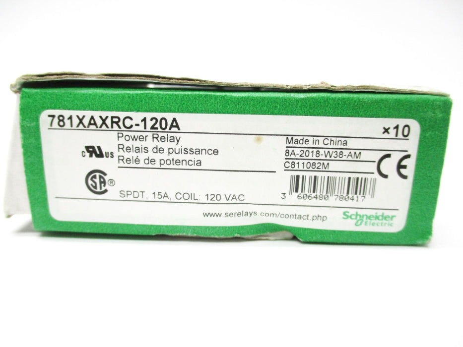 SCHNEIDER ELECTRIC 781XAXRC-120A 120V (PKG OF 10) NSMP