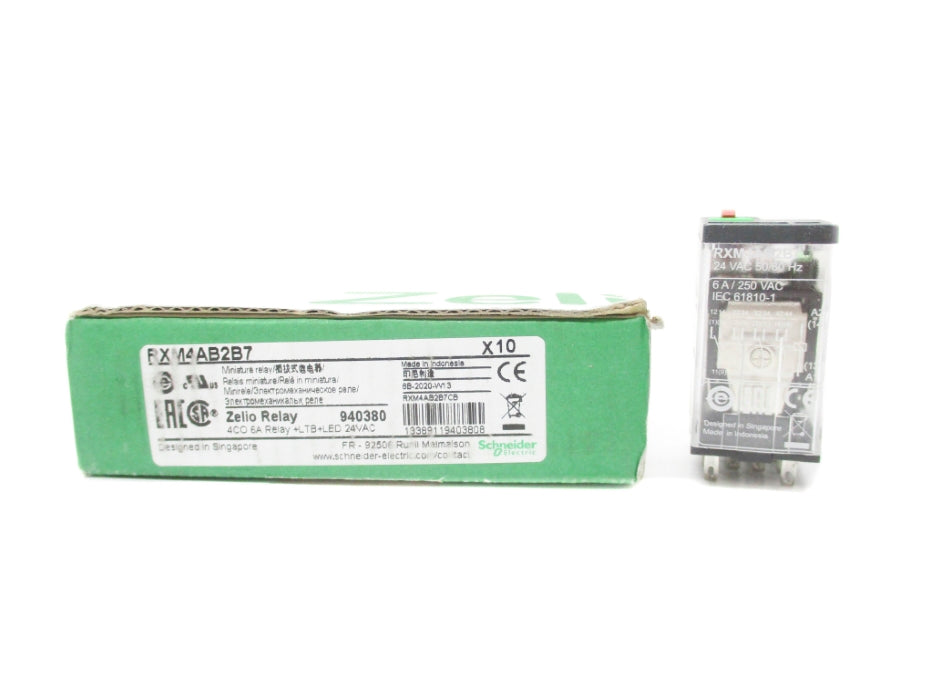 SCHNEIDER ELECTRIC RXM4AB2B7 6A 24VAC (PKG OF 10) NSMP
