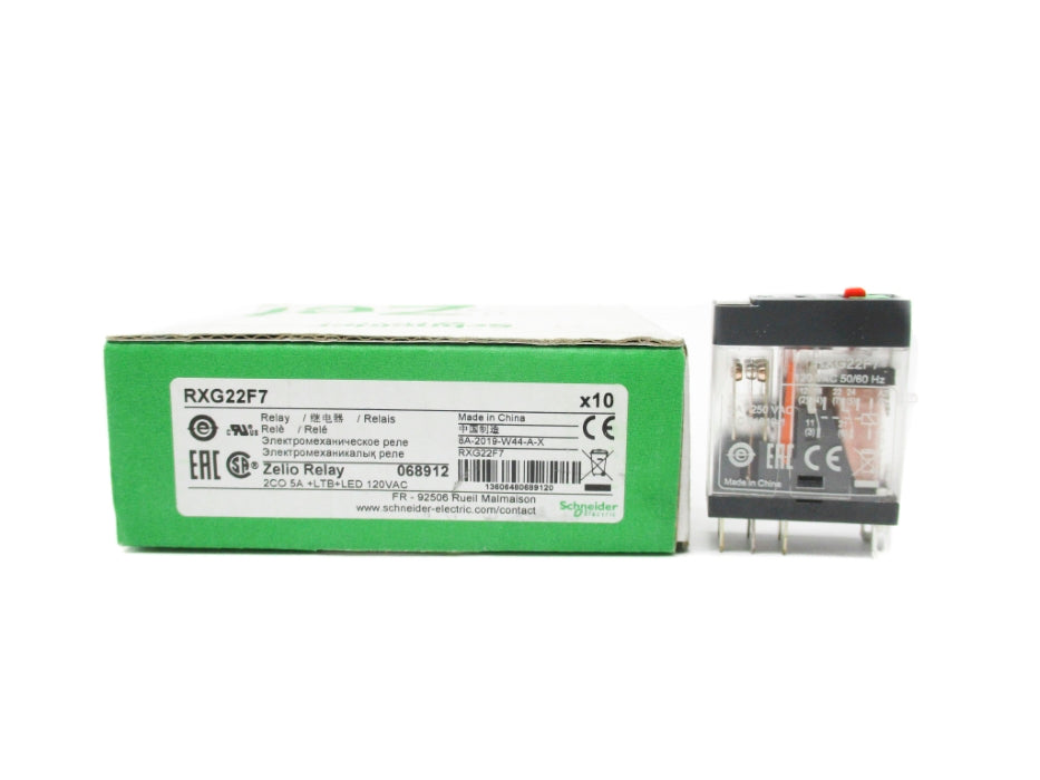 SCHNEIDER ELECTRIC RXG22F7 5A 120VAC (PKG OF 10) NSMP