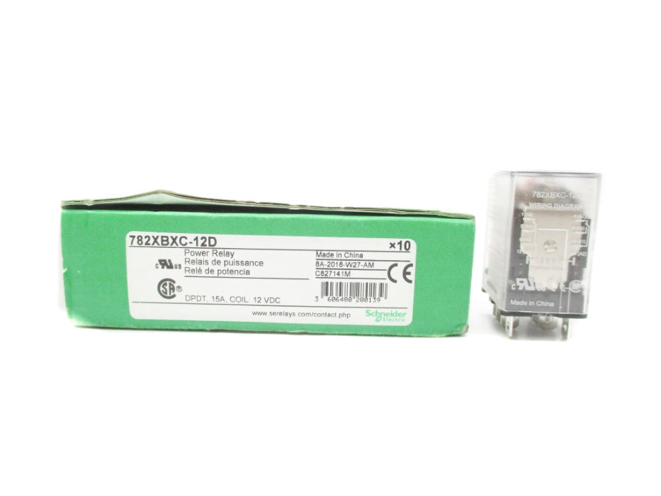 SCHNEIDER ELECTRIC 782XBXC-12D 15A 12VDC (PKG OF 10) NSMP