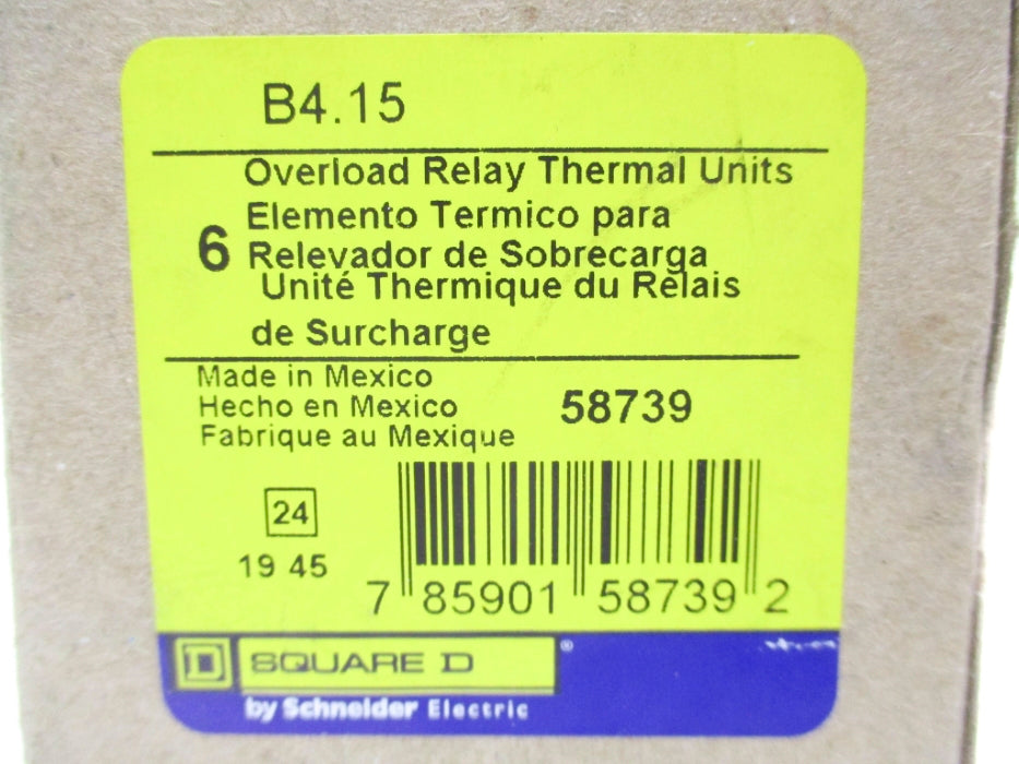 SQUARE D B4.15 (PKG OF 6) NSMP