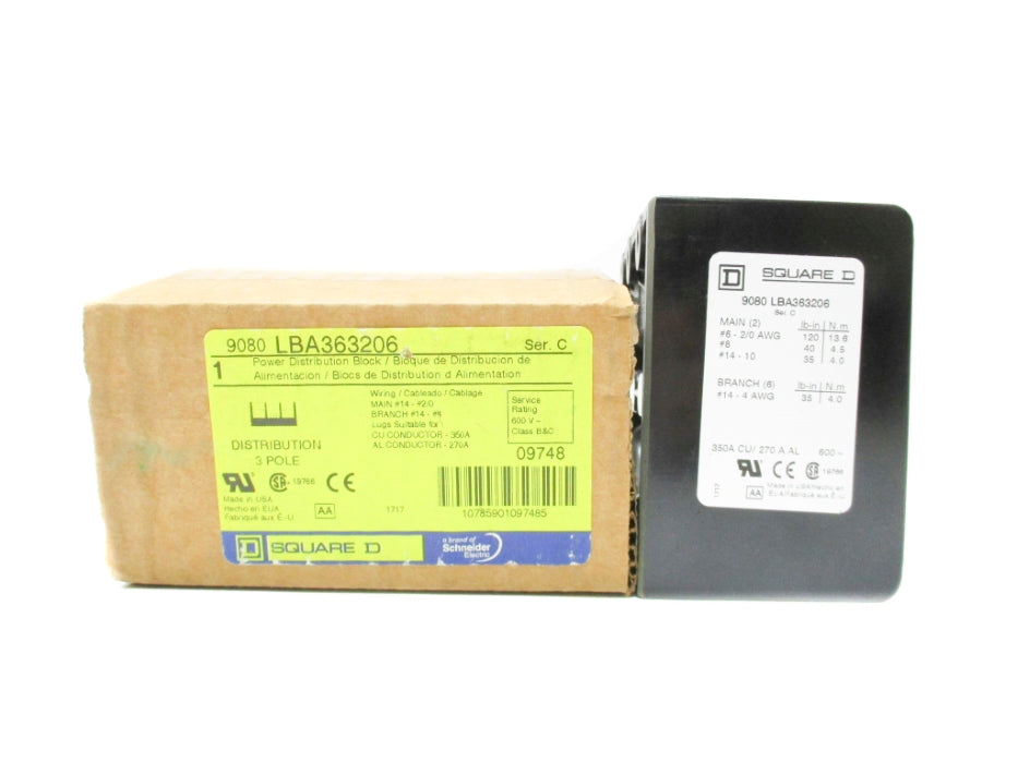 SQUARE D 9080LBA363206 SER. C NSMP