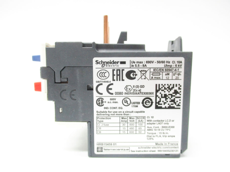 SCHNEIDER ELECTRIC LRD12 600VAC 5.5-8A NSNP