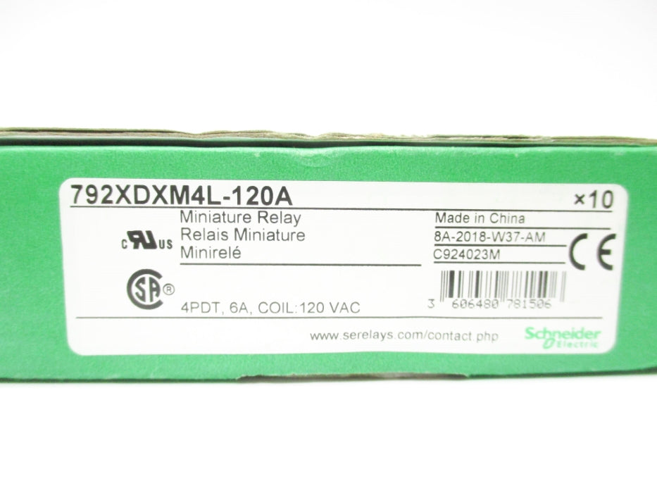 SCHNEIDER ELECTRIC 792XDXM4L-120A 120VAC (PKG OF 10) NSMP